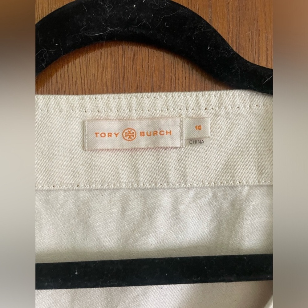 Tory Burch Cream Button-Down Midi Dress - Picture 5 of 6